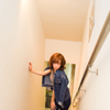 On the stairs