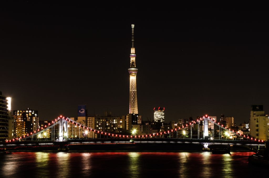 スカイツリーと隅田川