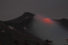 燃える十勝岳