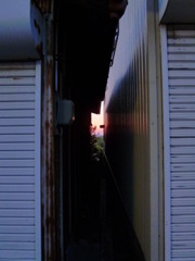 隙間から夕暮れ