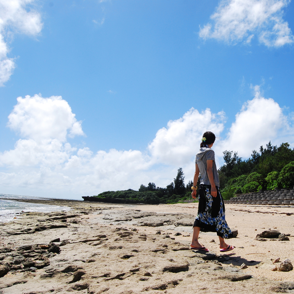 夏、海岸