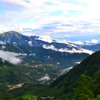 空と雲と山と