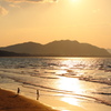 夕景の海