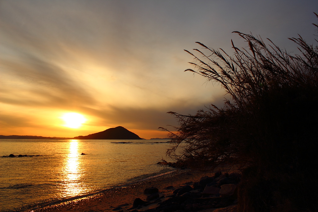 福の浦の夕景