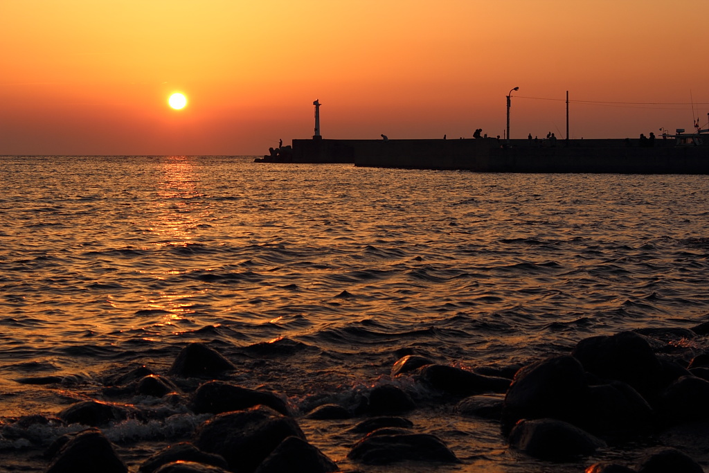 今日の夕日