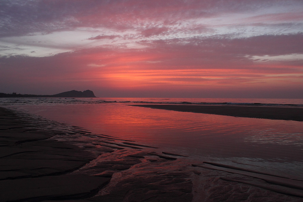 夕焼けの海