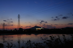 小富士のち夕景ところにより夜景