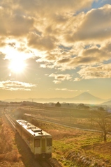 高原列車の朝