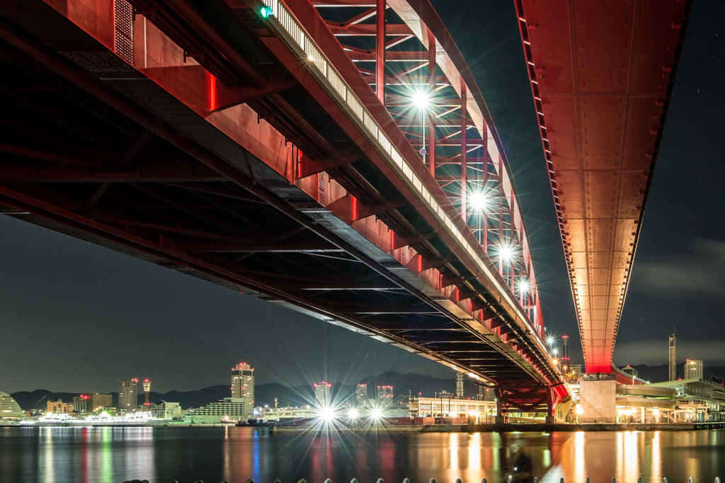 巨大建造物（神戸大橋＆ポートピア大橋）