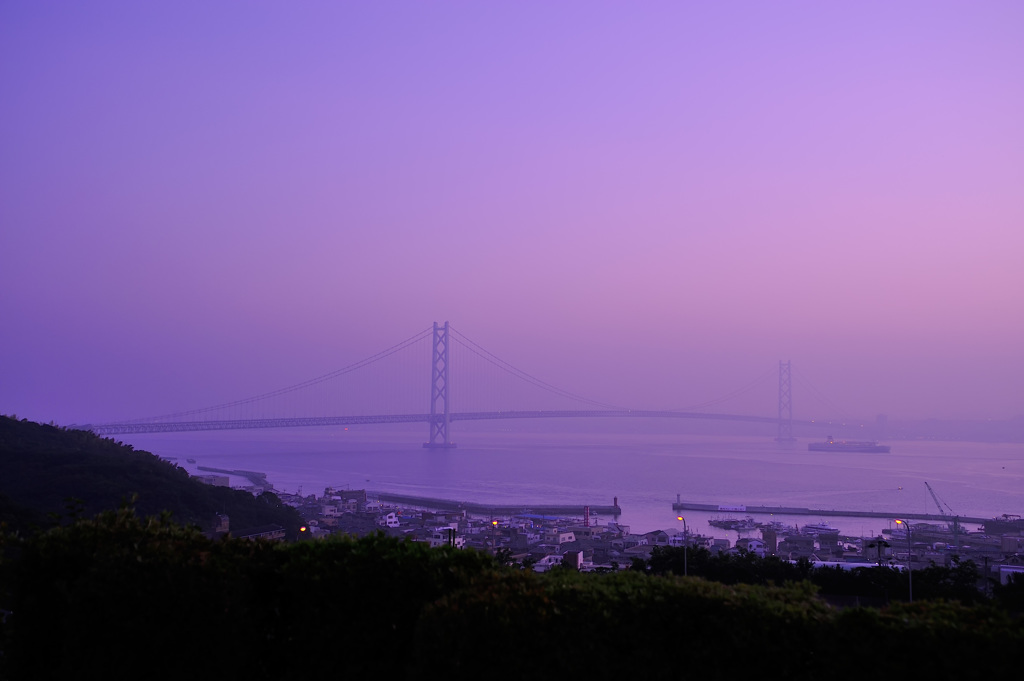 朝を迎える大橋