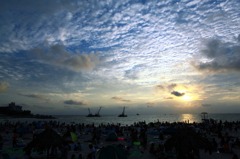 ビーチの夕暮れ