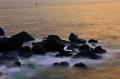 夕暮れの海