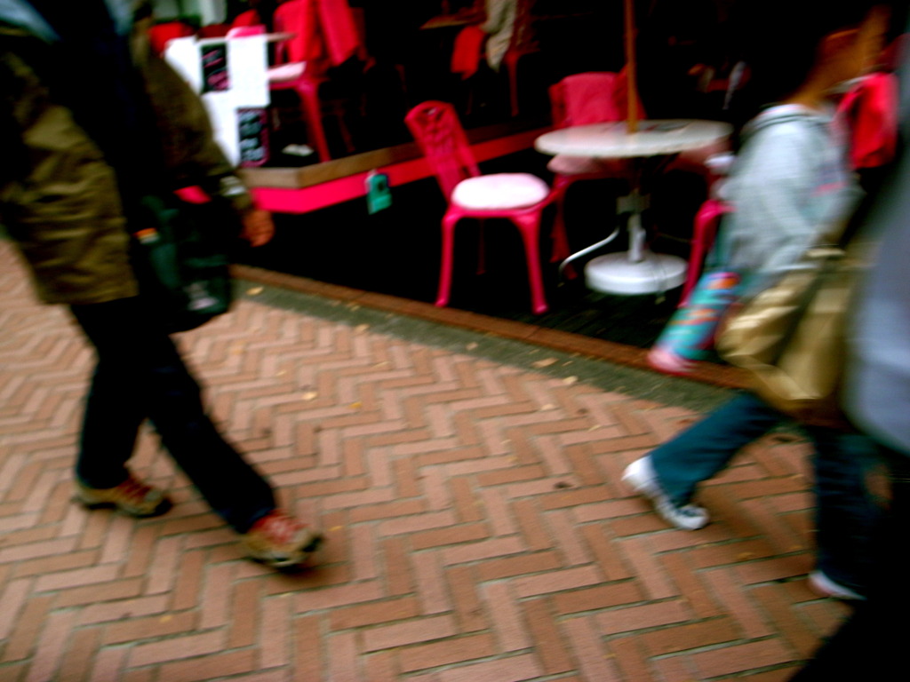 目を引くピンク。