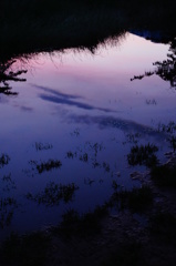 夕暮れ空～水たまり～