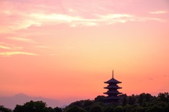 吉備路の夕景