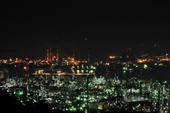 工場夜景。