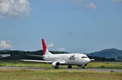 岡山空港にて