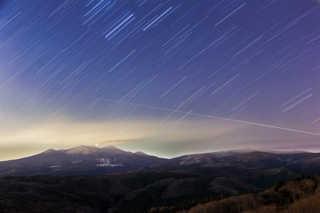 星空の下の八甲田