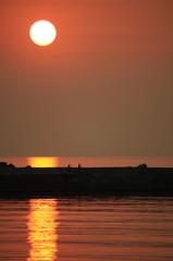 日本海の夕日