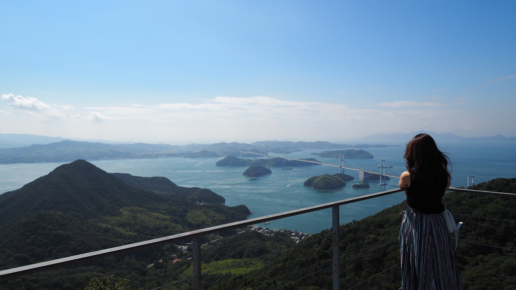 亀老山からの来島海峡大橋