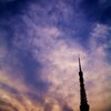 東京タワーと夕陽。２