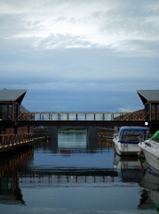 函館赤レンガ倉庫の運河