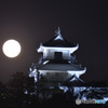 スーパームーン　掛川城