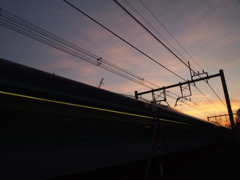 夕日電車