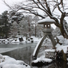 雪化粧の兼六園