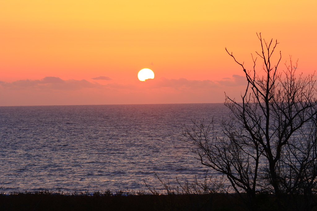 内灘海岸の夕景