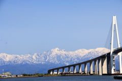 立山連峰を眺めて