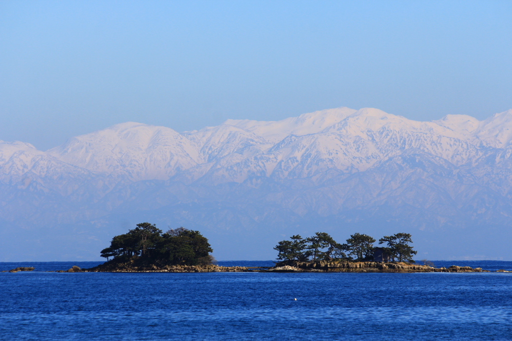 立山連峰を眺め