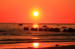 夕日が二つ？