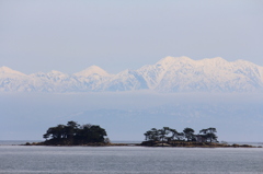 虻ヶ島と立山