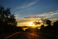 クッチャロ湖の夕日
