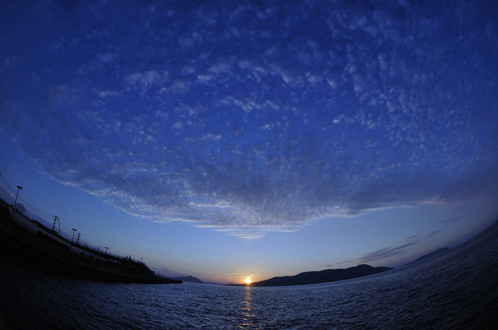 日没の空