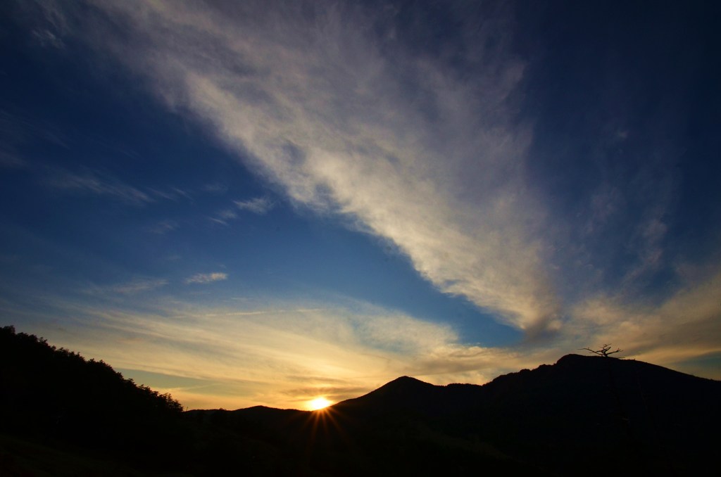 標高２０００ｍの夕焼け