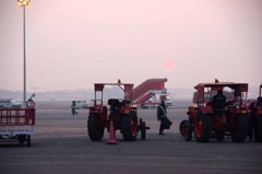 旅の終わりの夕陽in デリー