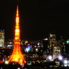 柔らかな光を放つ東京タワー
