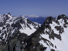 涸沢岳山頂から