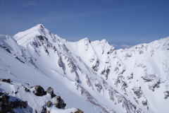 後立山の稜線