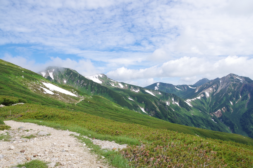 県境の山々