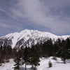 残雪の西穂