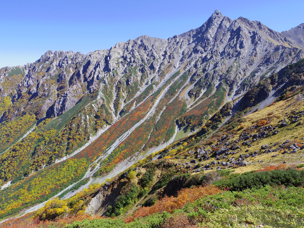 北鎌は紅葉最盛期