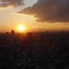 都会の夕日