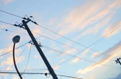 電柱と外灯と。