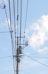電柱。