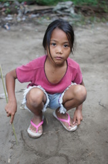 ミンダナオ島の農村で