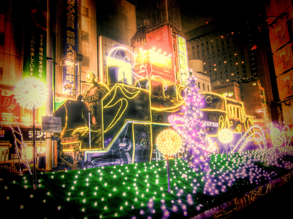 新橋のSLクリスマスバージョン