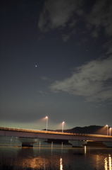 細江大橋の夜空